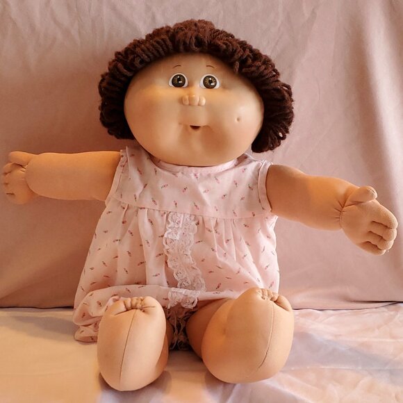 Vintage 1985 Cabbage Patch Kids Doll Paci Girl, Brown hair/eyes, GUC - Picture 7 of 7
